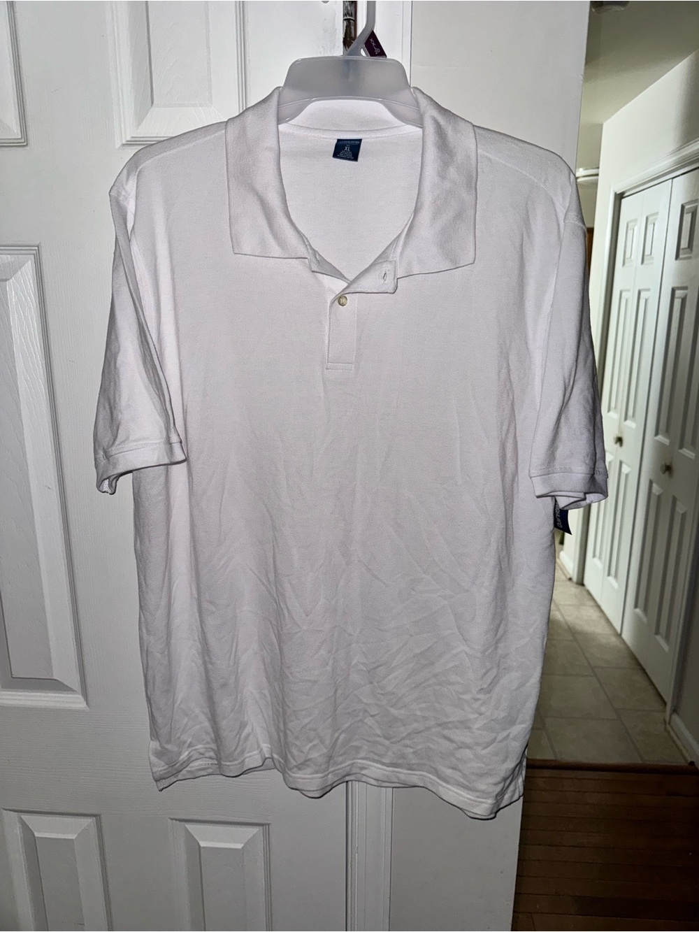 Highland Outfitters Men’s XL White Polo Shirt Short Sleeve 60/40 Cotton Blend